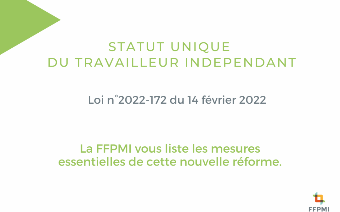 Le statut unique du travailleur indépendant